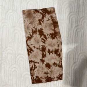 Tie-Dye Brown Skirt